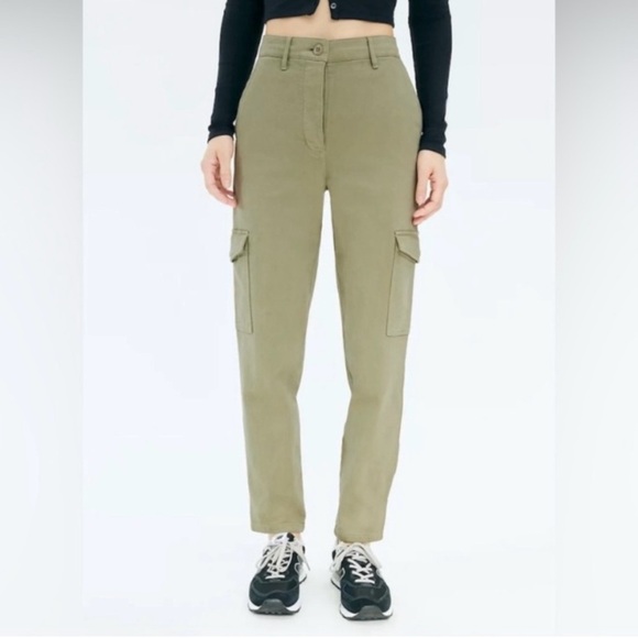 Aritzia Wilfred Cargo Pants Jeans Button Fly Black Size 4 - Picture 4 of 10